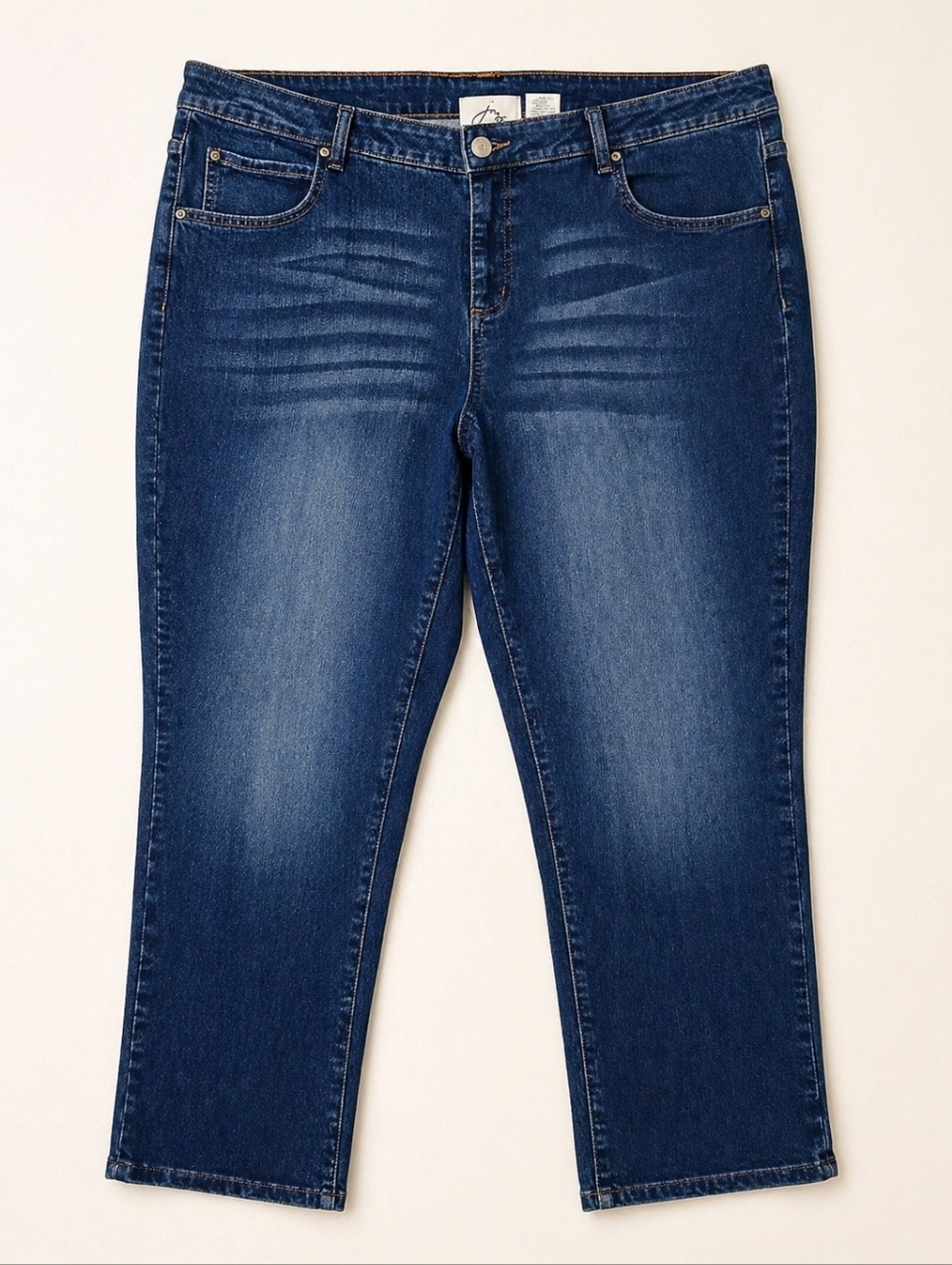 Just My Size Jeans Women's Plus Size 22W Straight Leg Blue Stretch Denim